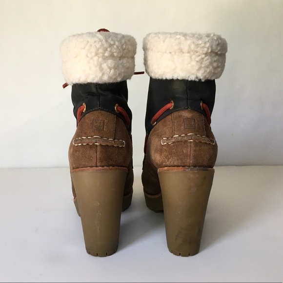 Sperry faux suded bootie shoes brown - Picture 3 of 5